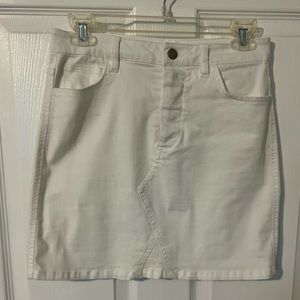 Harper Heritage white cotton blend mini skirt size Medium